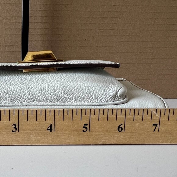 Tignanello Perfect Pockets Organizer Leather Crossbody, Cream, Detachable Strap - Picture 8 of 15